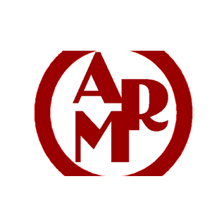 Stylized red logo with letters A, M, and P enclosed in curved brackets.